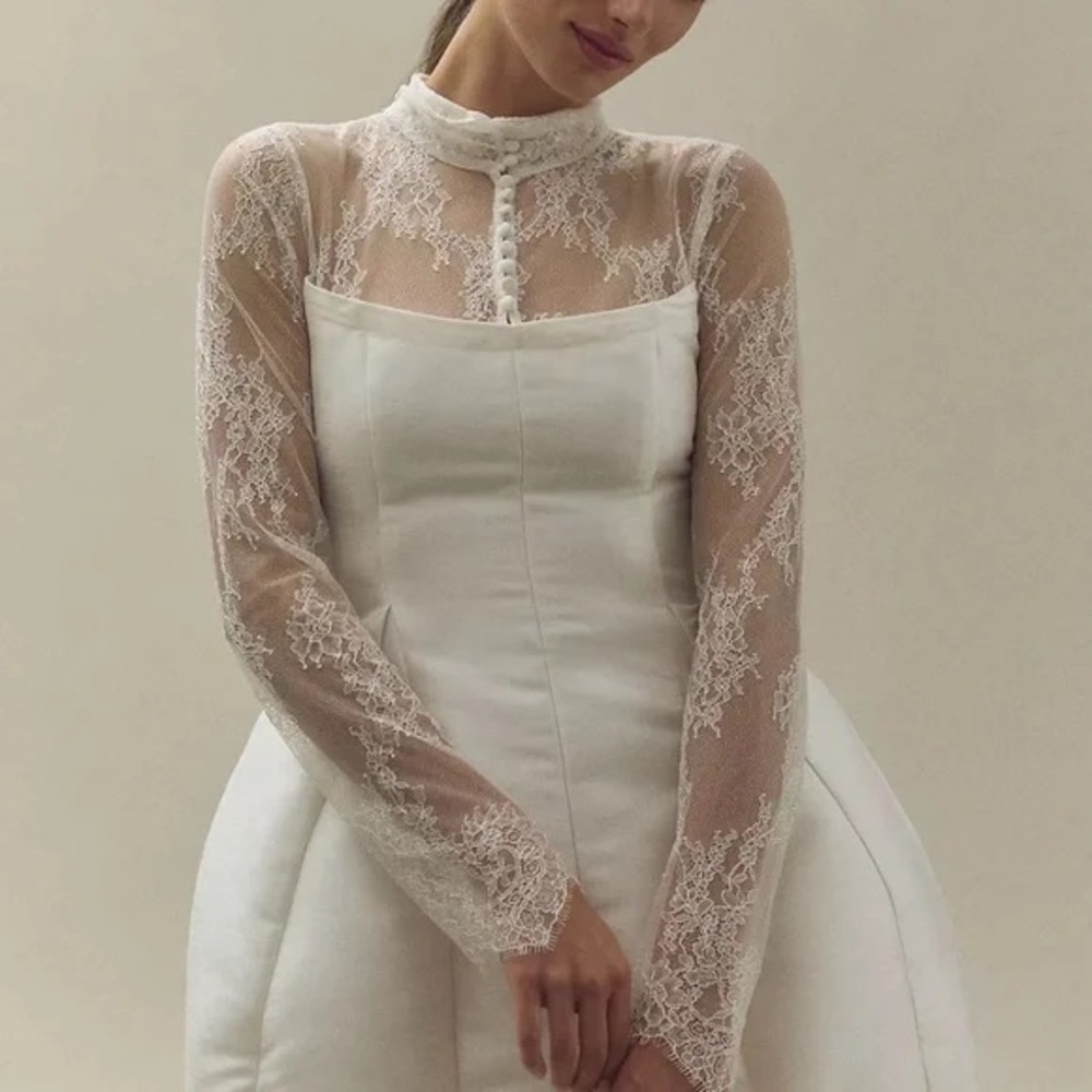 BHLDN Cream Bishop Sleeve Gown for Brides